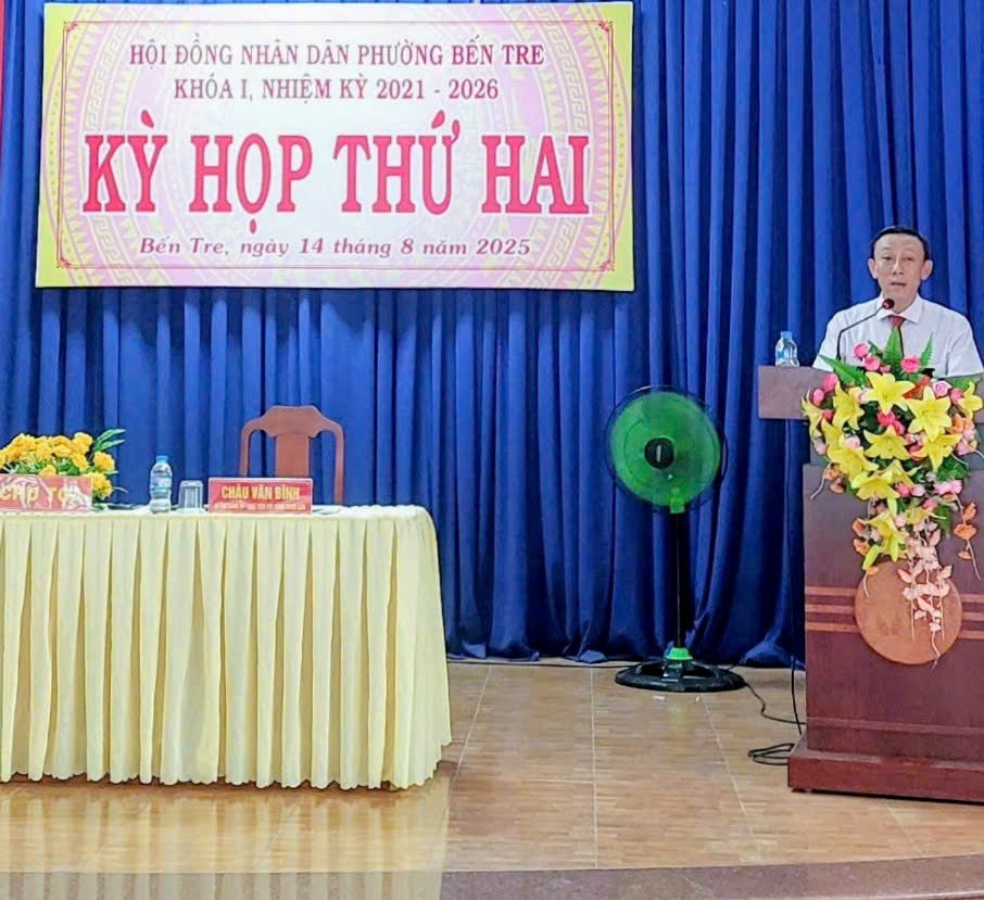 HỘI ĐỒNG NHÂN DÂN PHƯỜNG BẾN TRE TỔ CHỨC KỲ HỌP THỨ HAI KHÓA I, NHIỆM KỲ 2021 - 2026

