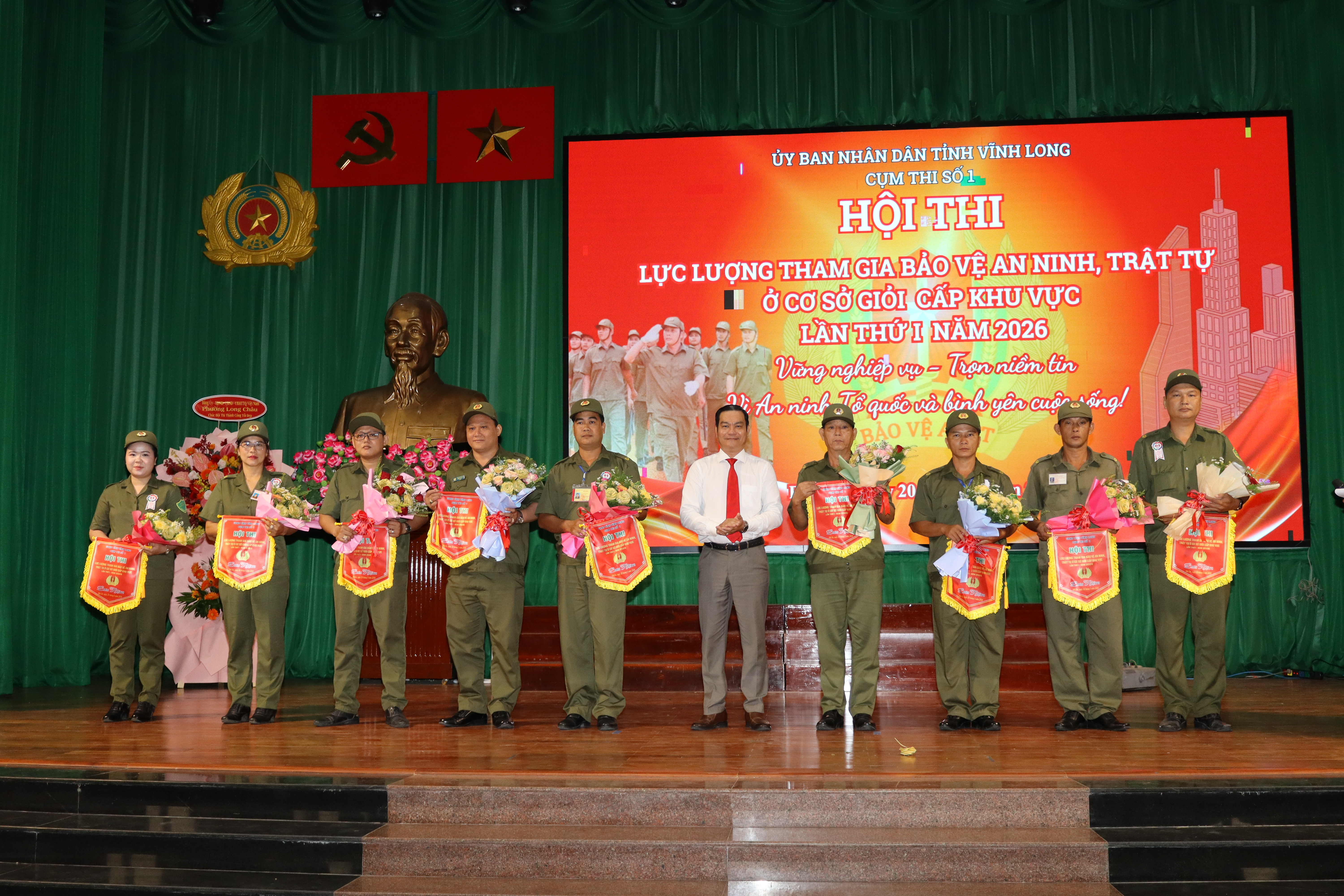 Phường Bến Tre tham gia Hội thi lực lượng tham gia bảo vệ an ninh, trật tự ở cơ sở giỏi cấp khu vực lần thứ I năm 2026