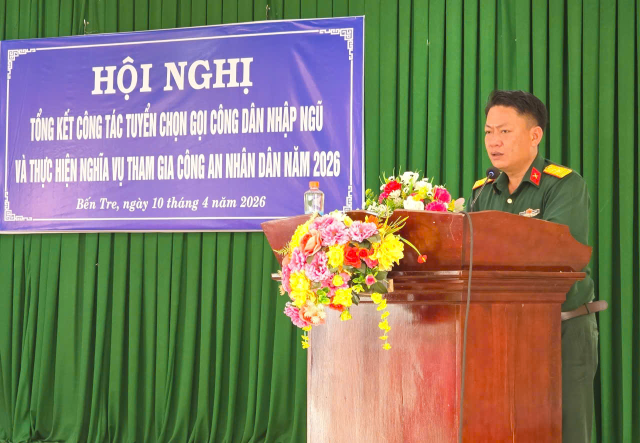 Phường Bến Tre: Hoàn thành 100% chỉ tiêu tuyển quân năm 2026